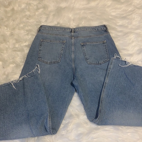 Denim Cut-Off Wide leg Pants - Picture 6 of 7